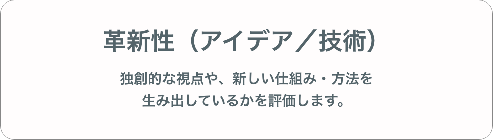 革新性(アイデア/技術)